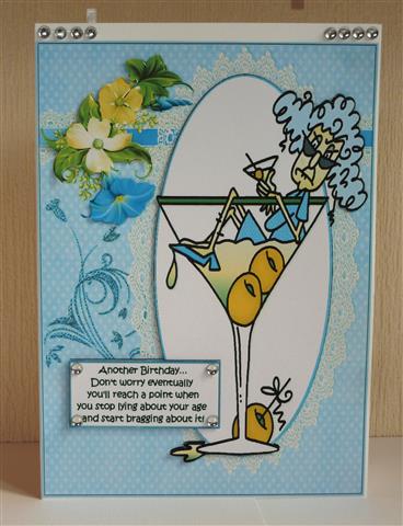 Stella Brags About Her Age Quick Card by Lynn Butters