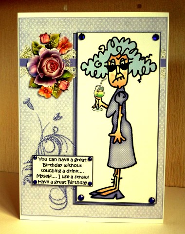 Stella and Her Birthday Drink Quick Card by Lynn Butters