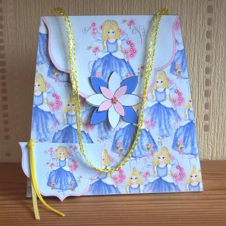 Large Gift Handbag - Princess in Blue by Lynn Butters
