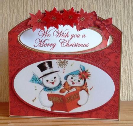 Snowmen We Wish You A -  Aperture Decoupage Card Mini Kit by Lynn Butters