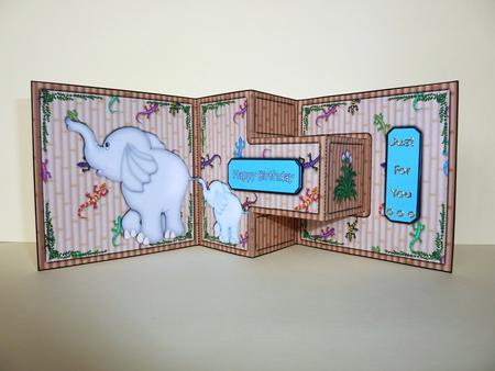 Baby Boy Elephant T-step Tri Fold by Lynn Butters