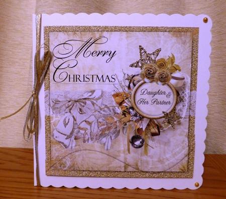 Golden Christmas Daughter & Her Partner Swirl Stacker by Lynn Butters