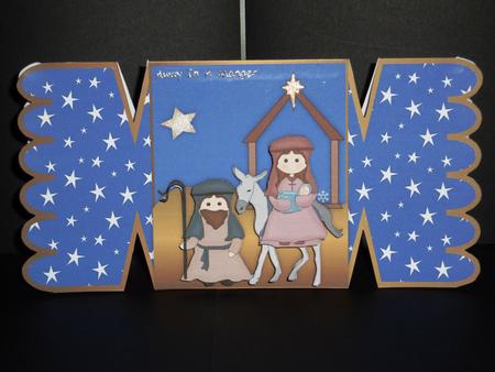 Nativity Cracker Shaped Card by Lynn Butters