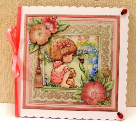 Hello Ladybird in the Garden 8x8 Mini Kit with Decoupage by Lynn Butters