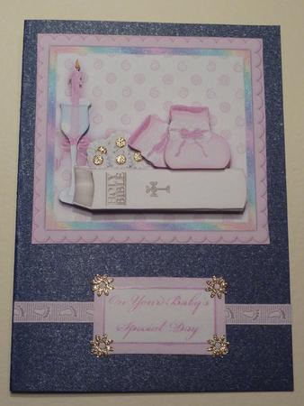 Christening Girl Topper & Decoupage by Lynn Butters
