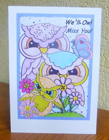 A4 We'll Owl Miss You by Lynn Butters