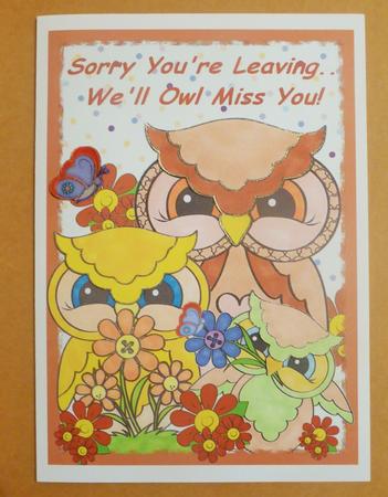 A4 We'll Owl Miss You 2 by Lynn Butters