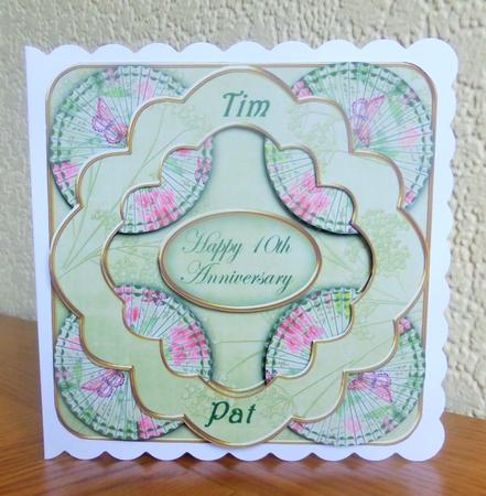 Olive Sweet Peas 10th Anniversary 3D Rosette Topper by Lynn Butters