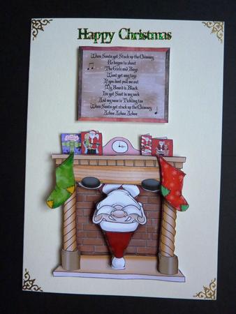 Santa Doodles Down the Chimney by Lynn Butters
