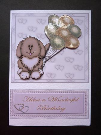 Puppy Birthday Balloons by Lynn Butters