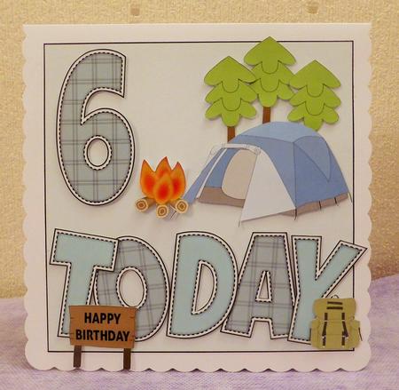 'any Age' with Camping Theme Card Kit by Lynn Butters