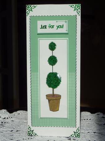 Over the Edge Topiary Tree Card by Lynn Butters