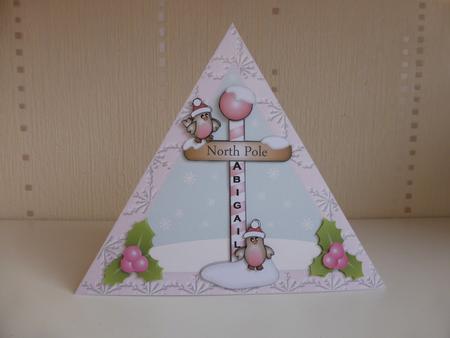 North Pole Robins Triangle Card Mini Kit by Lynn Butters