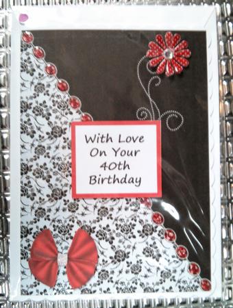 Red & White Daisy - 30th & 40th Birthday by Lynn Butters