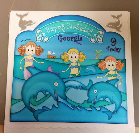 3D Mermaids N Dolphins Pop Out Card Kit by Lynn Butters