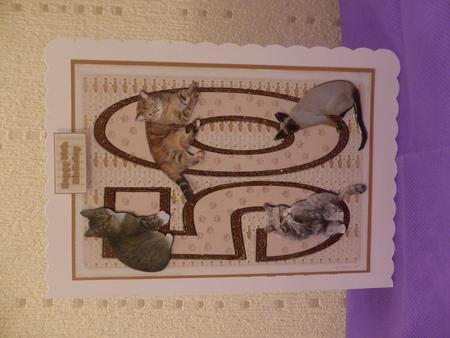 Cats 50th 3D Decoupage by Lynn Butters