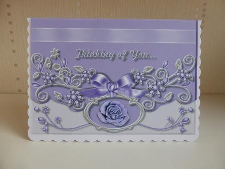 Jeweled Card Thinking of You by Lynn Butters