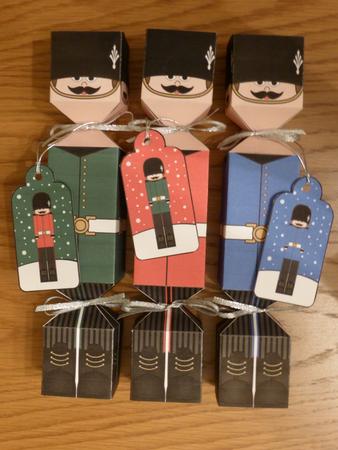 3D Christmas Nutcracker Soldier Guard Cracker Boxes by Lynn Butters