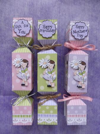 3D Girlz Suzi's Flower Cracker Gift Favour Boxes by Lynn Butters