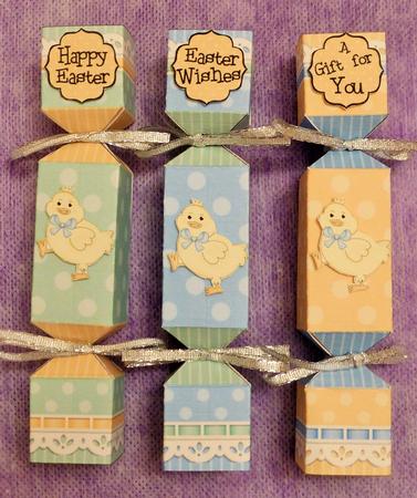 3D Easter Chick Cracker Gift Favour Boxes by Lynn Butters
