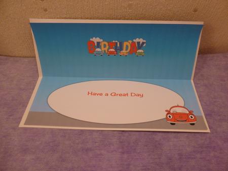 Kiddie Cars Birthday Large Dl Insert by Lynn Butters