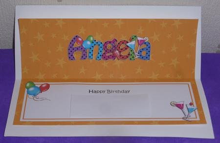Large Dl Birthday Angela Celebrations Insert by Lynn Butters