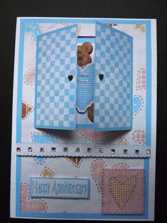 Open the Door! Teddy Love Anniversary Card by Lynn Butters