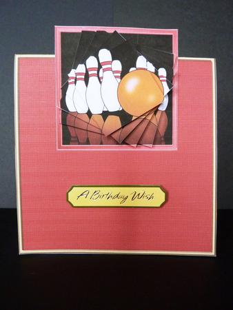 10 Pin Bowling Easy Over the Edge Card N Spiral Pyramid by Lynn Butters