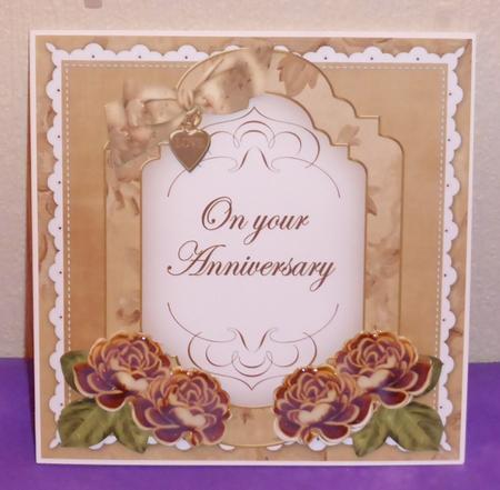 Vtea Rose Anniversary Fancy 7in Decoupage Topper by Lynn Butters