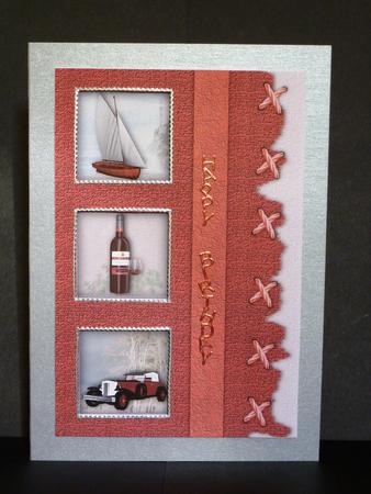 Male Birthday or Retirement Easy 3D Look Card by Lynn Butters