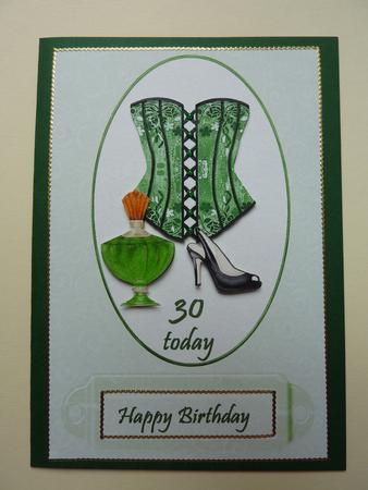 30th Birthday Green Corset by Lynn Butters
