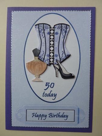 50th Birthday Blue Corset by Lynn Butters
