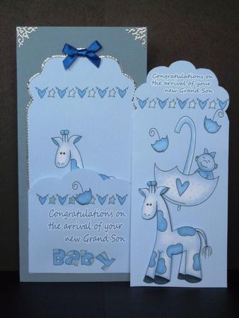 For the New Grandmother of a Baby Grandson Card or Bookmark by Lynn Butters