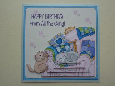 Happy Birthday from All the Gang -topper with Shaped Stacker by Lynn Butters
