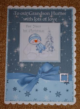 Snowman & Christmas Tree - 1st Christmas (boy)l) by Lynn Butters