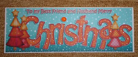 Large Dl Christmas Husband Trees Quick Card 3D Decoupage by Lynn Butters