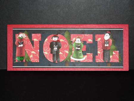 Carol Singers Noel Large Dl Card by Lynn Butters