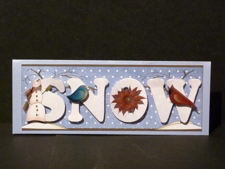 Winter Snow Christmas Large Dl Card by Lynn Butters