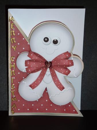 Cut and Fold Christmas Gingerbread in Red by Lynn Butters