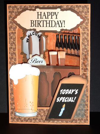 3D Corner Card Kit - the Birthday's Return Pub by Lynn Butters
