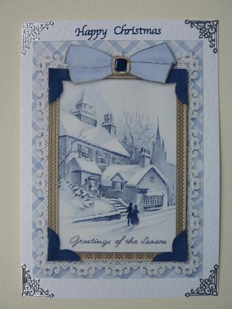 Blue Greetings A4 Lace Picture Sheet by Lynn Butters