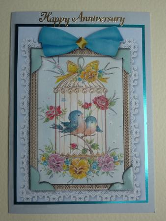 Lovebirds A4 Lace Picture Sheet by Lynn Butters
