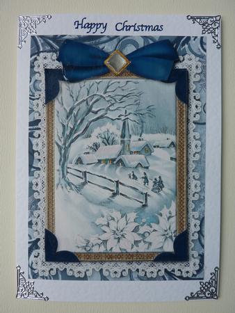 Christmas Snow A4 Lace Picture Sheet by Lynn Butters