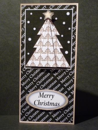 White Christmas Tree Dl Card by Lynn Butters