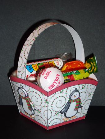 Penguin Christmas Gift Basket by Lynn Butters