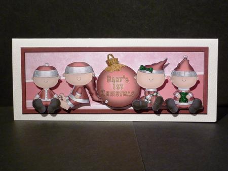 Christmas Babies Card Front by Lynn Butters
