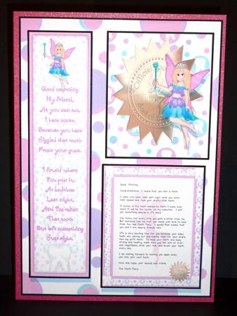 Tooth Fairy Girl Card Front by Lynn Butters