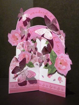 Pink Roses and Butterflies Cascade Kit by Lynn Butters