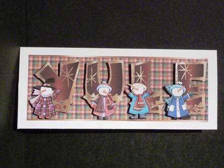Whimsy Snowmen's Yule - Large Dl Card Front and Step by Step by Lynn Butters
