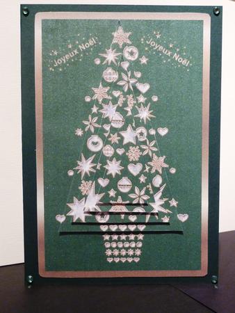 Joyeux Noel Tree on Green by Lynn Butters